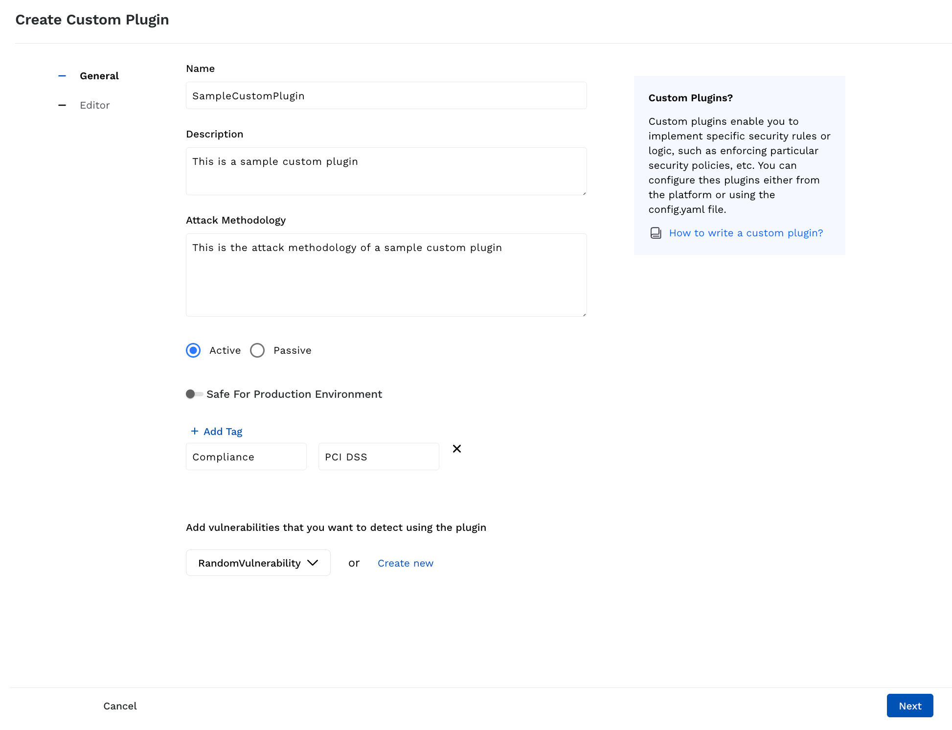 General Details of a Custom Plugin