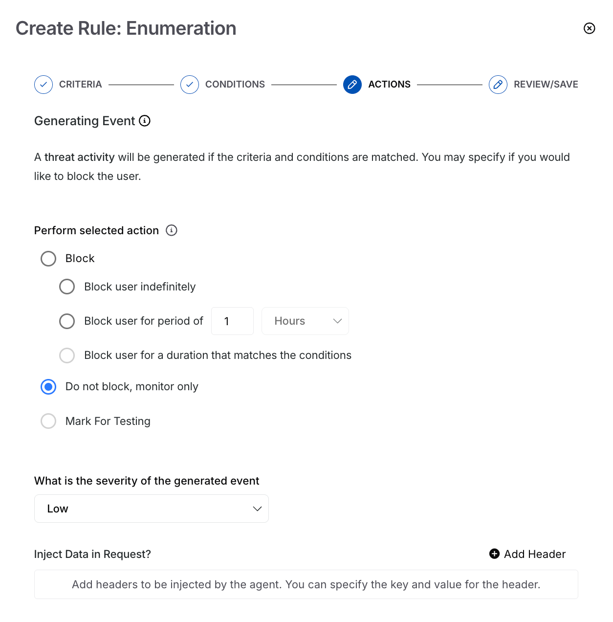 Enumeration Actions