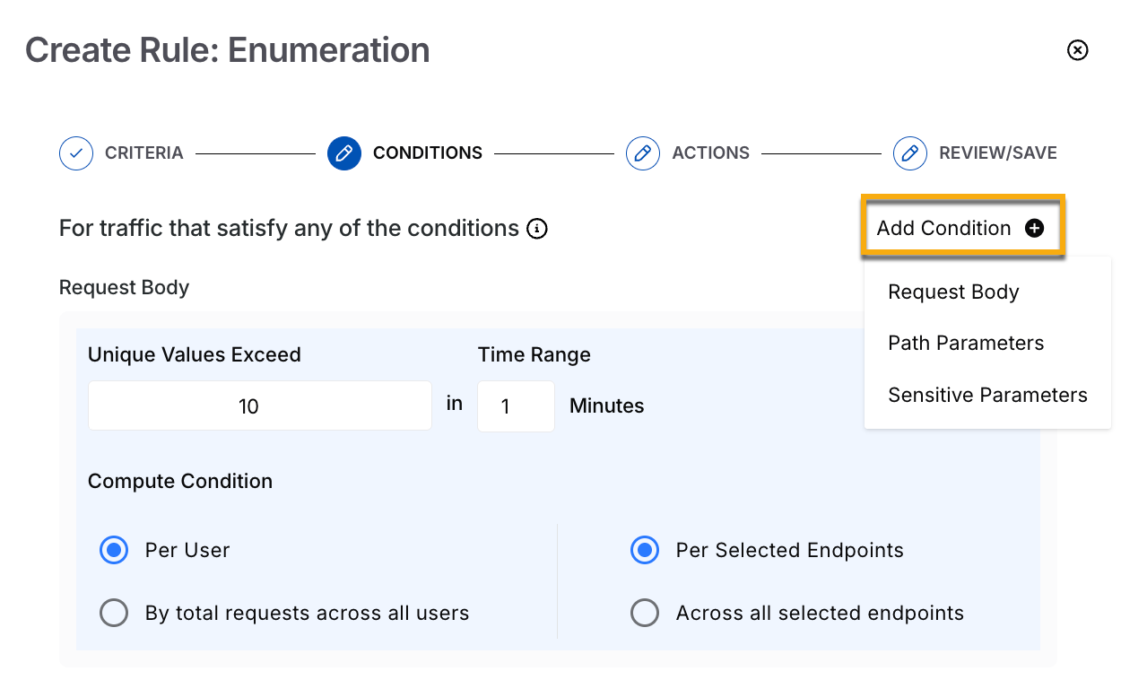 Enumeration Conditions